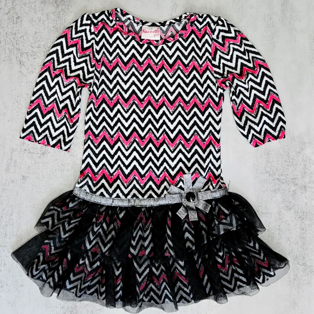 Nannette Girls Tutu Dress with Ruffle Skirt